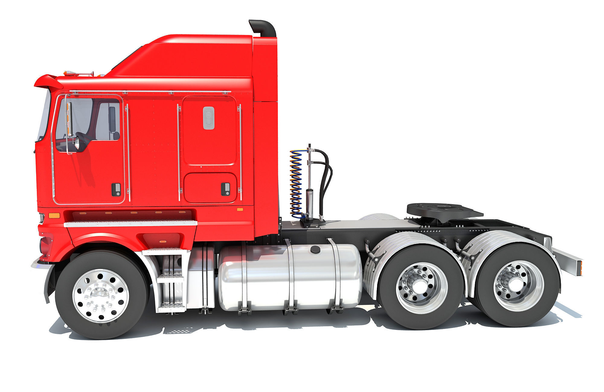 Generic Semi Truck 3D model_1