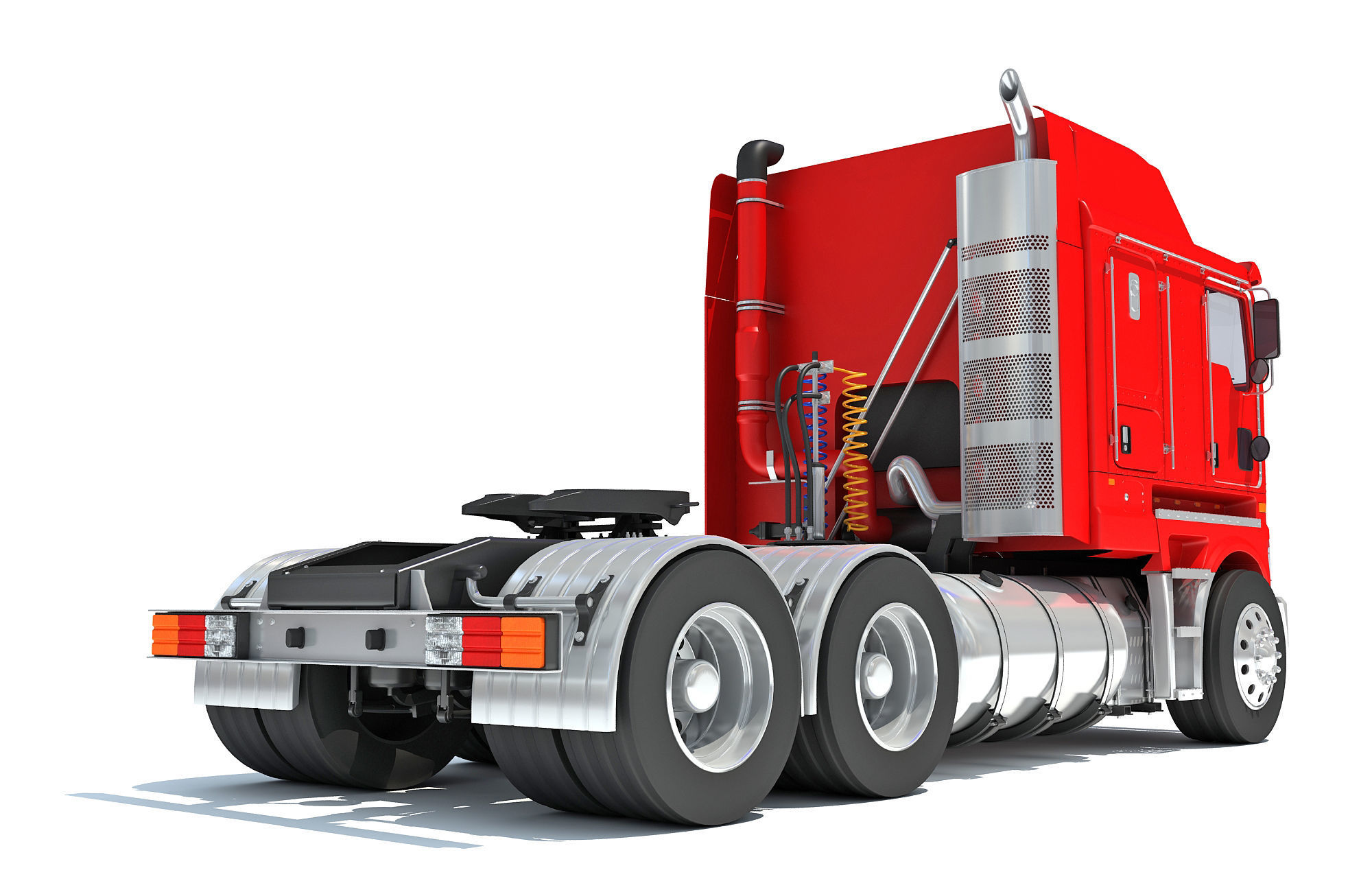 Generic Semi Truck 3D model_5