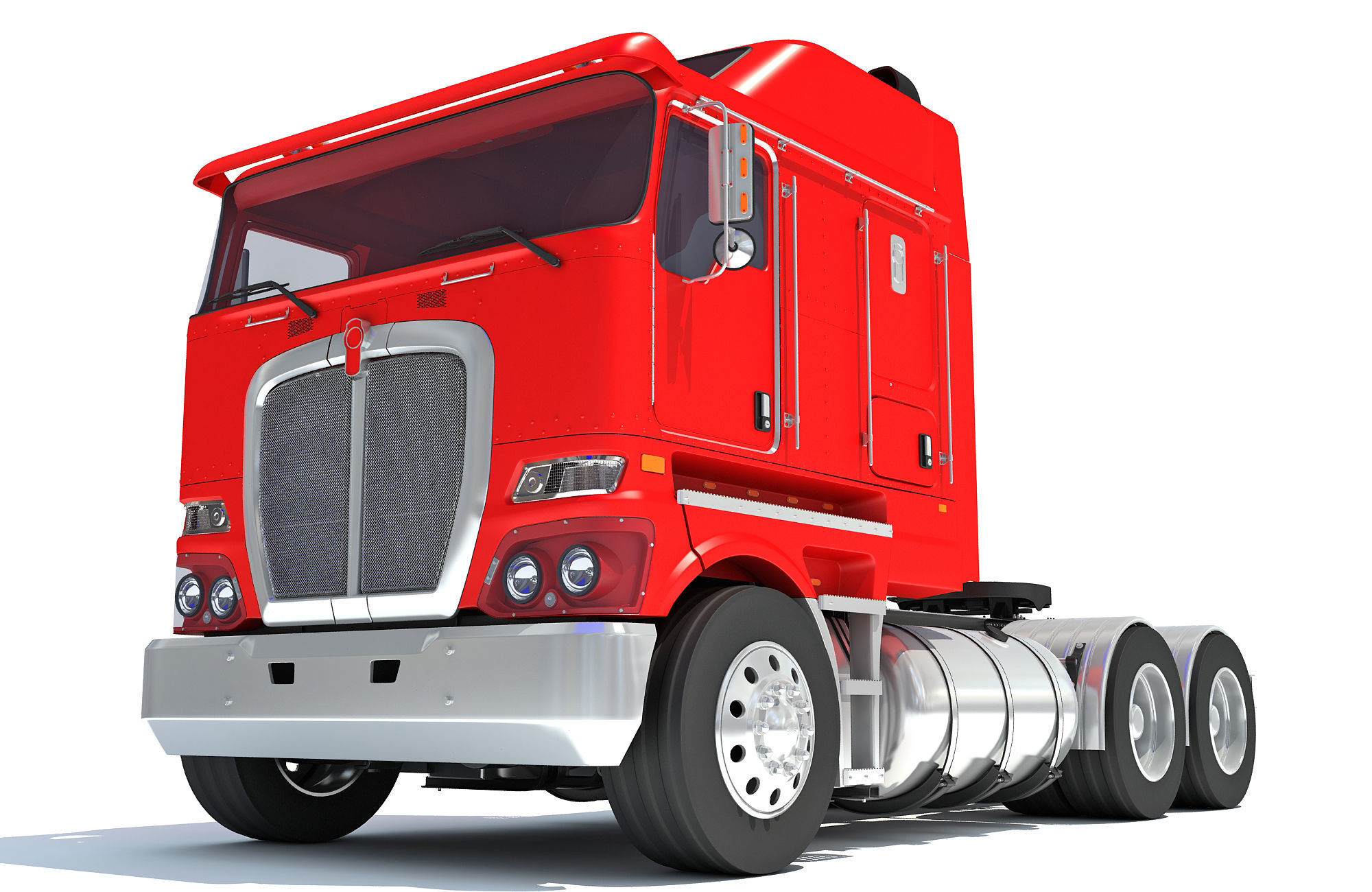 Generic Semi Truck 3D model_12
