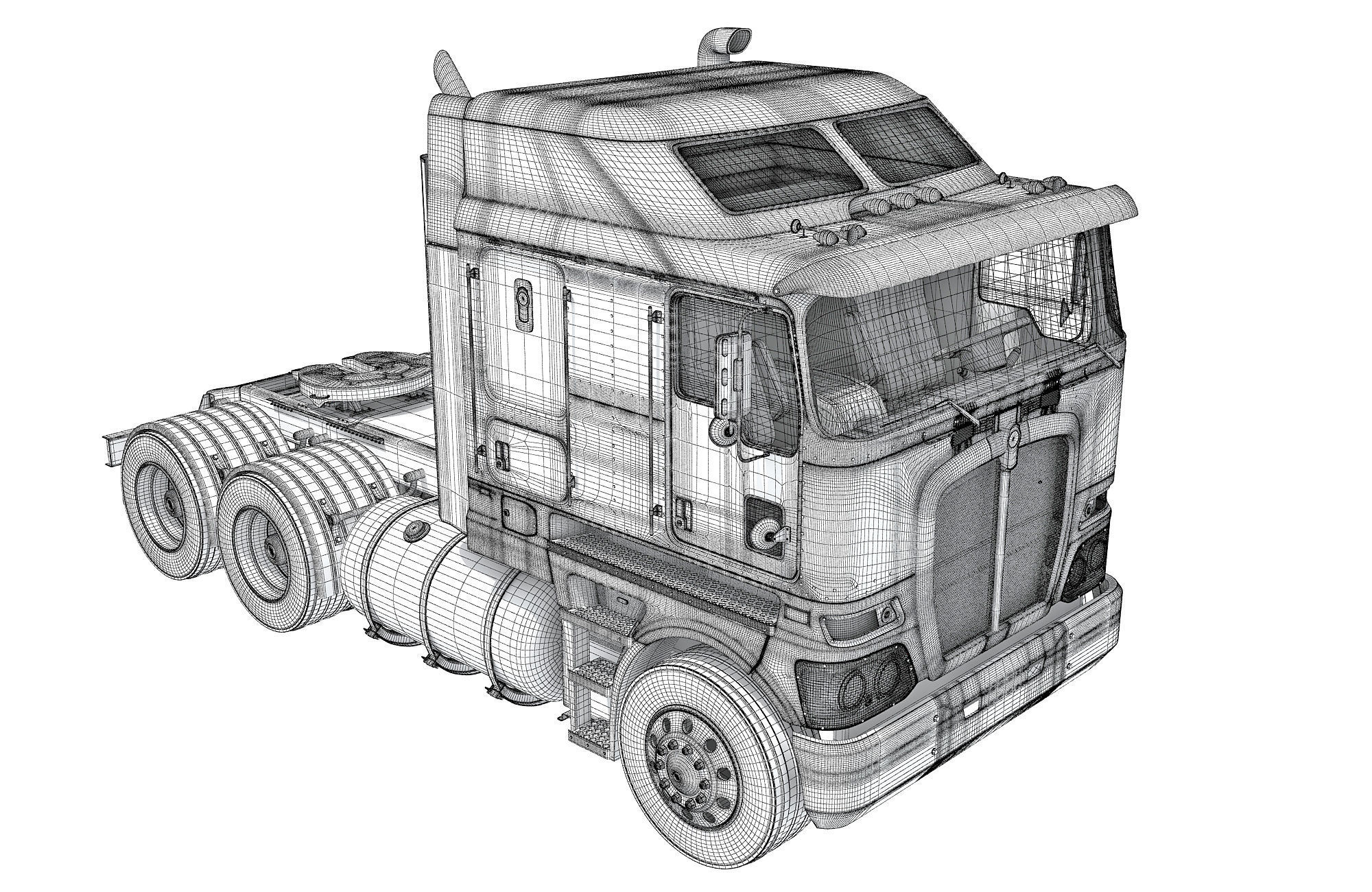 Generic Semi Truck 3D model_17