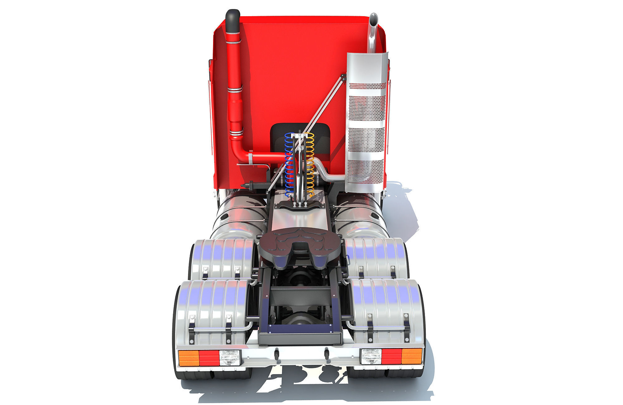 Generic Semi Truck 3D model_4