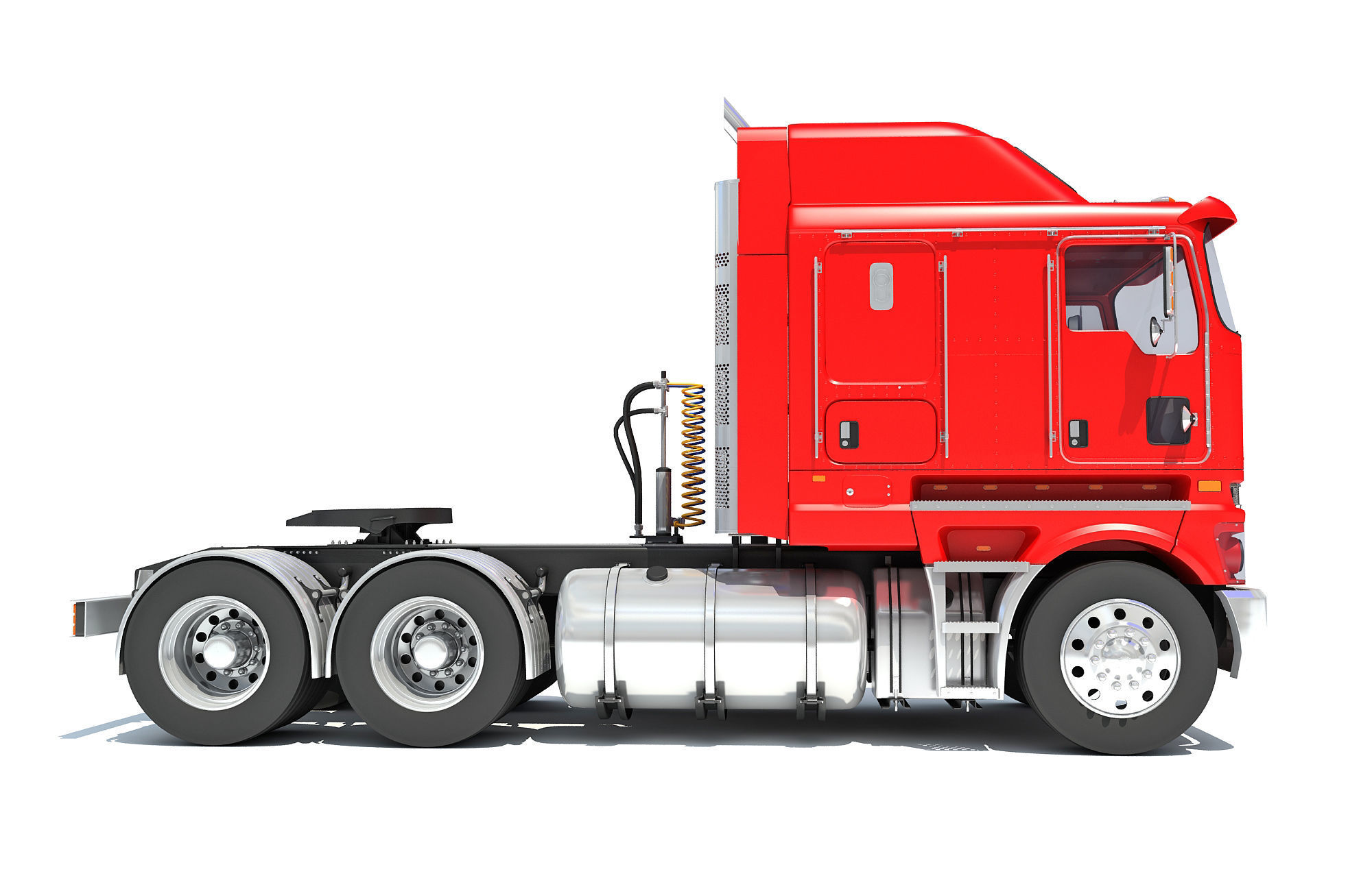 Generic Semi Truck 3D model_6
