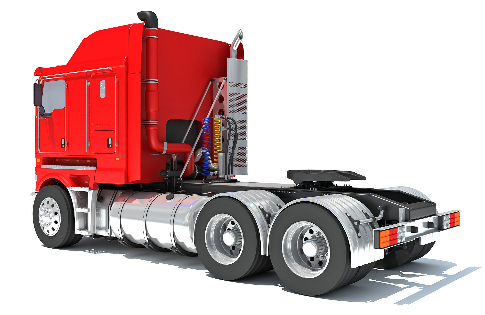 Generic Semi Truck 3D model_2
