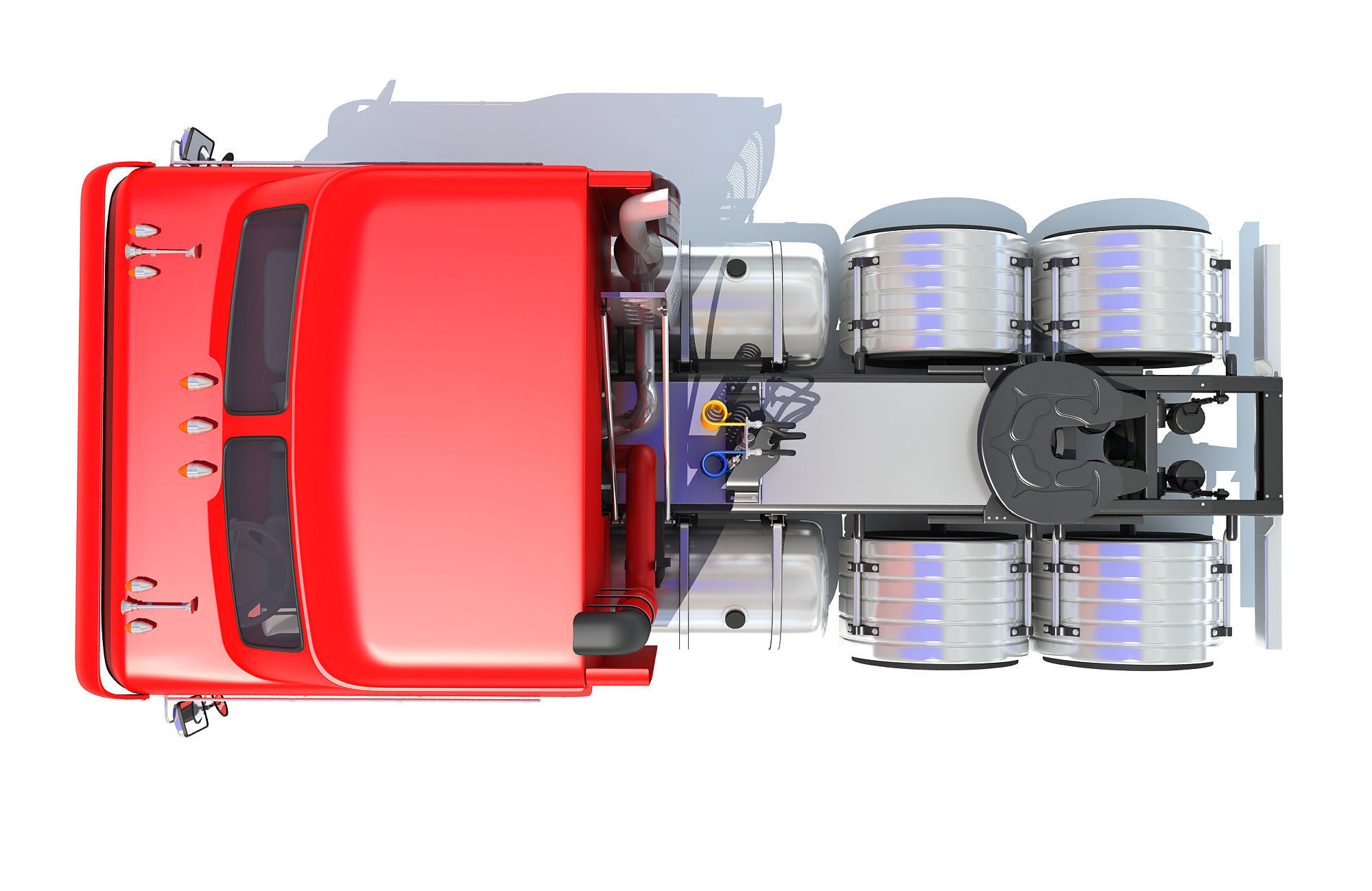 Generic Semi Truck 3D model_13