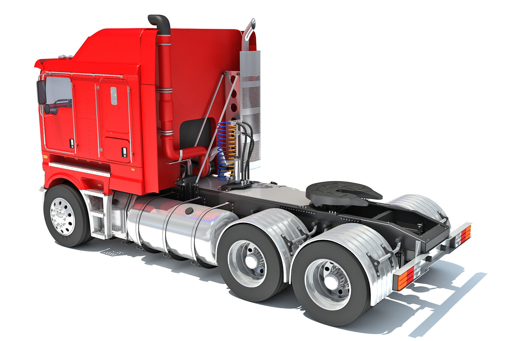 Generic Semi Truck 3D model_3