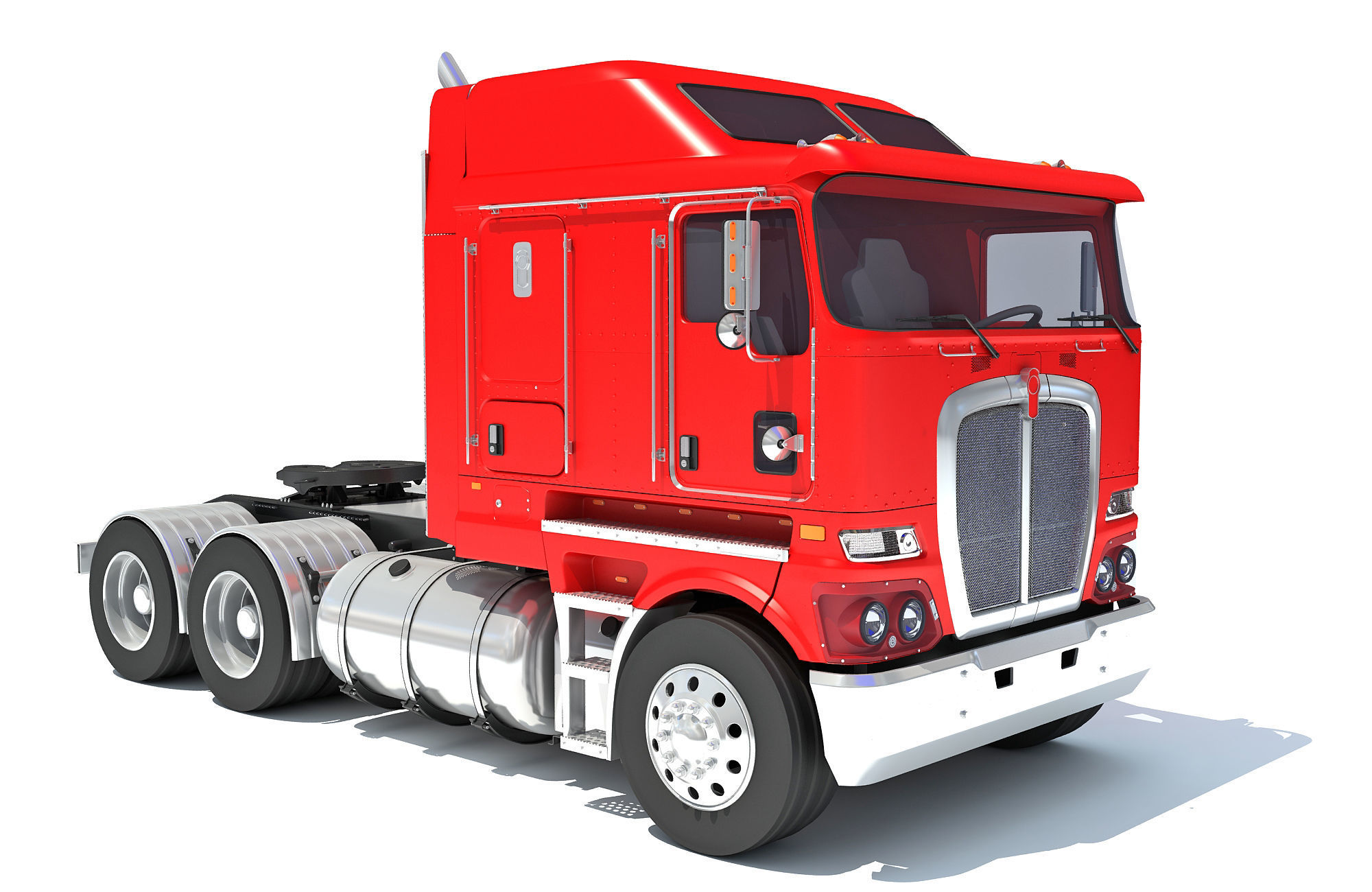 Generic Semi Truck 3D model_9