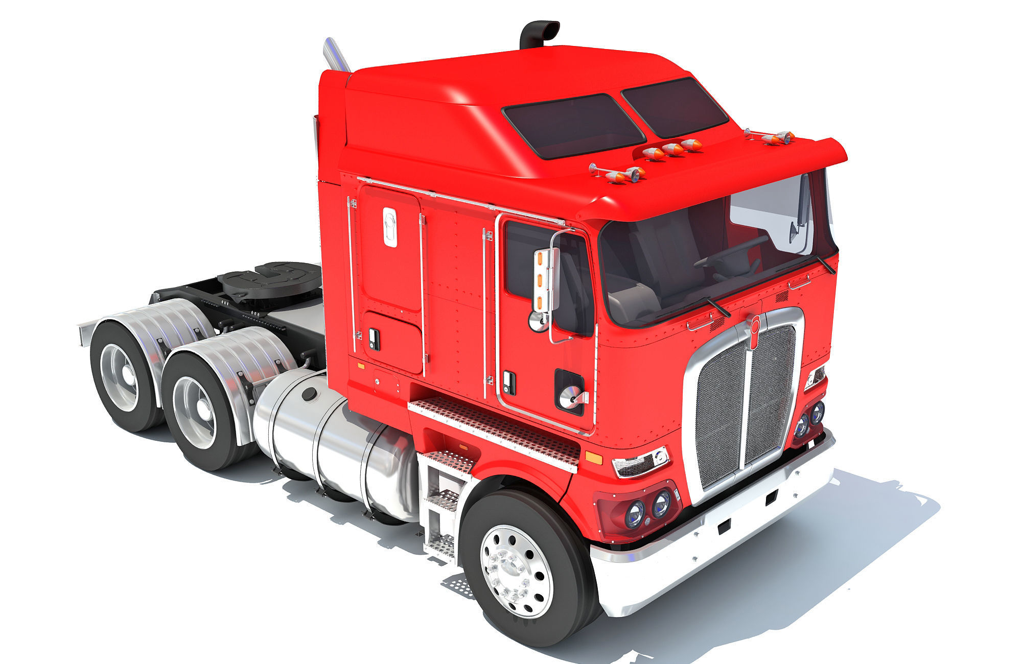 Generic Semi Truck 3D model_10
