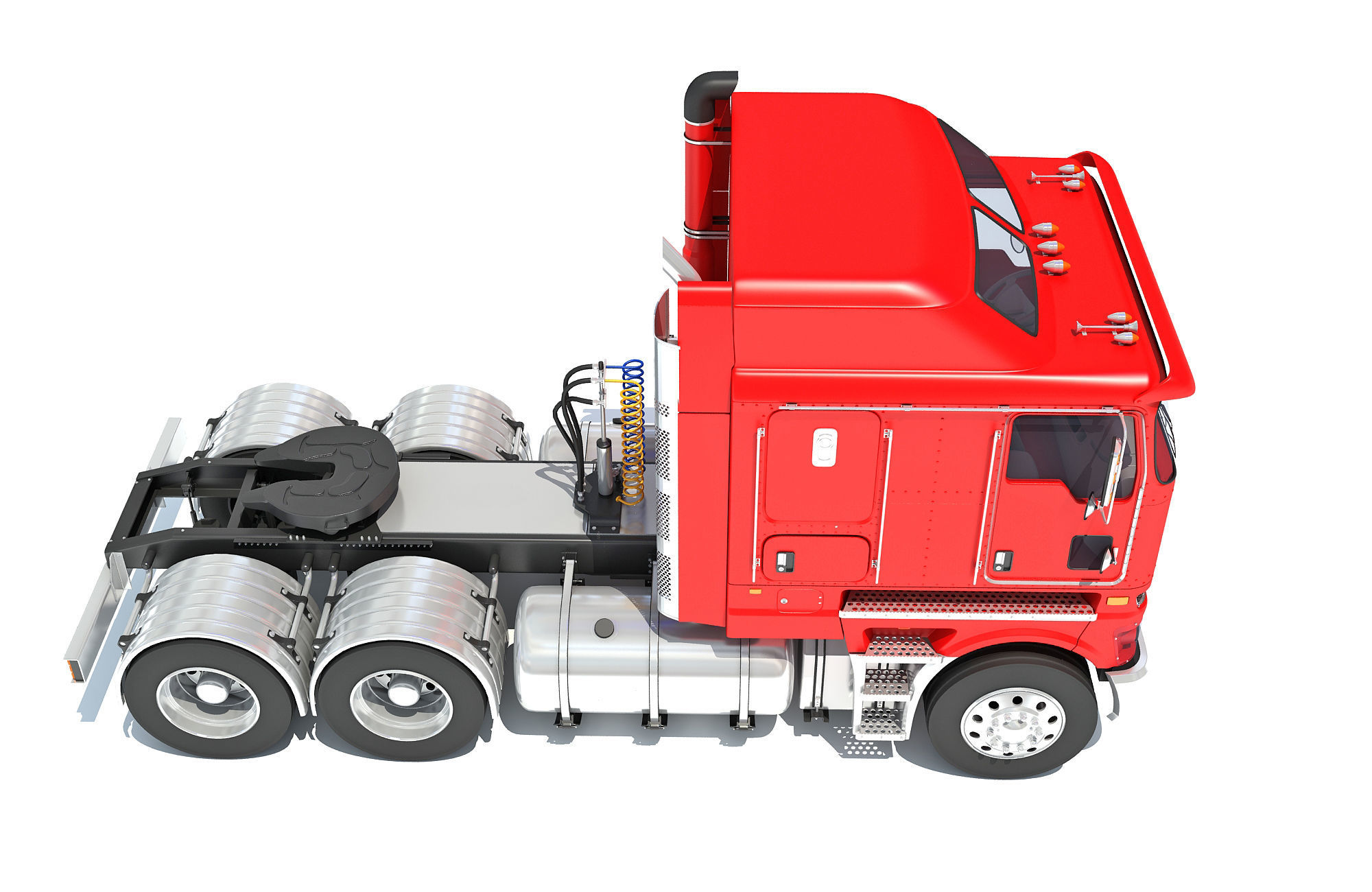 Generic Semi Truck 3D model_8