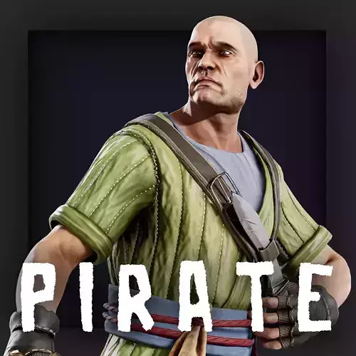 Pirate 4  Low-poly 3D model