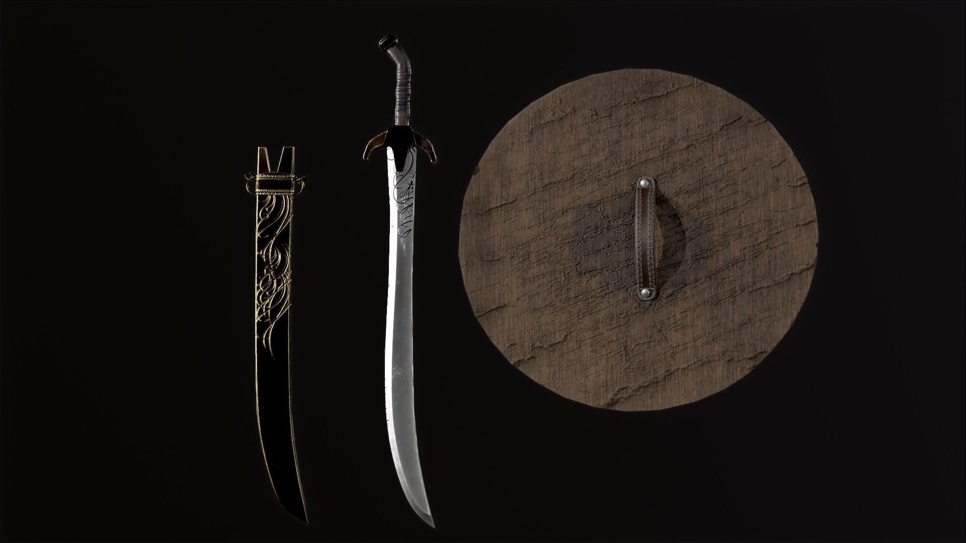 Persian Warrior2 A Low-poly 3D model_12