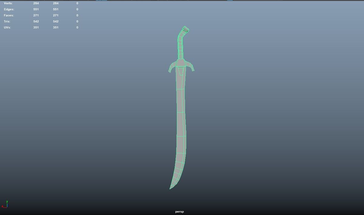 Persian Warrior2 A Low-poly 3D model_22