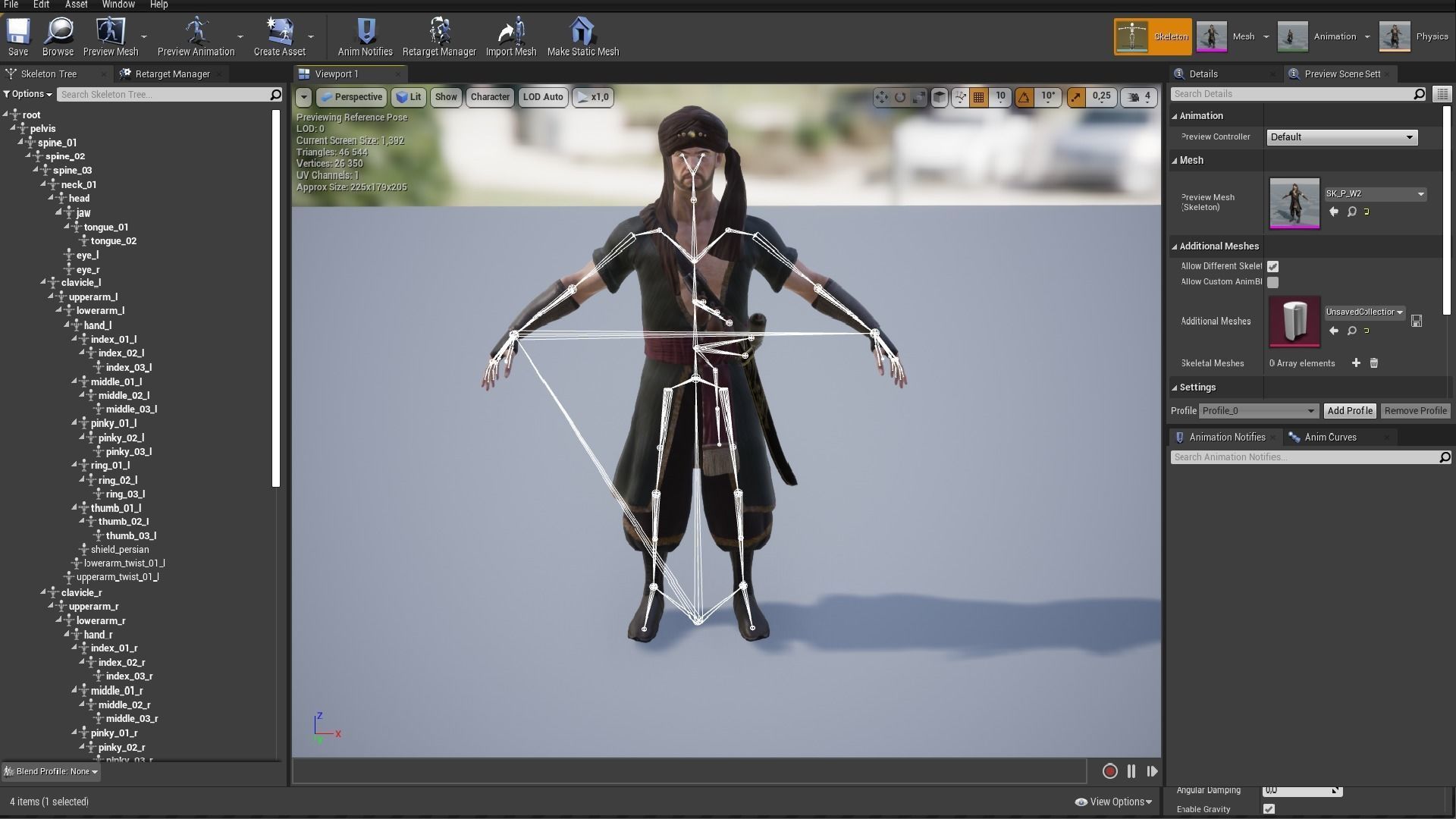 Persian Warrior2 A Low-poly 3D model_17