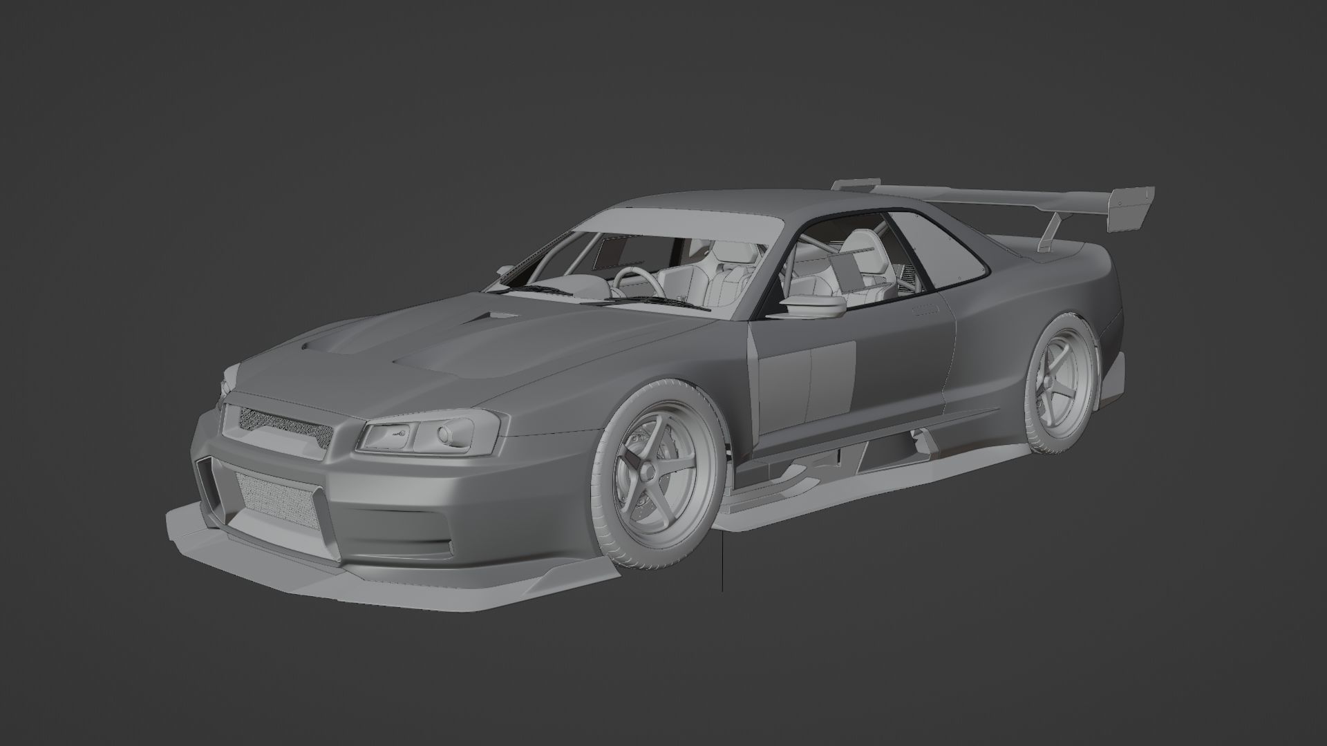 Nissan Skyline R34 Vision 3D model_7