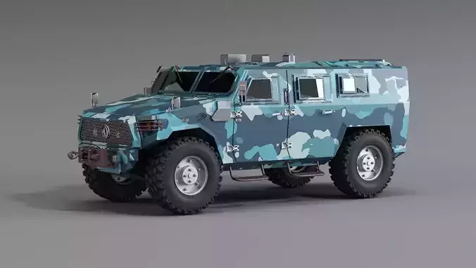 Military vehicles dongfneg CSK-182 Mengshi three generation 3D model