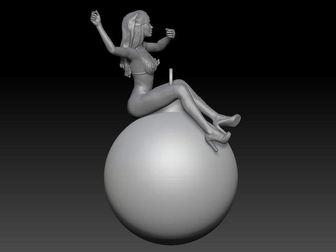 WRECKING BALL CHRISTMAS GIRL 3D print model_5