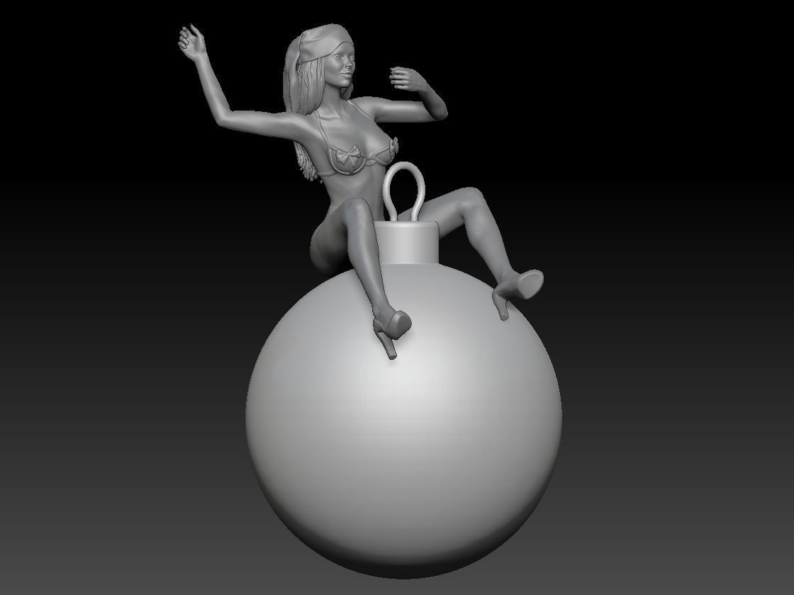 WRECKING BALL CHRISTMAS GIRL 3D print model_6