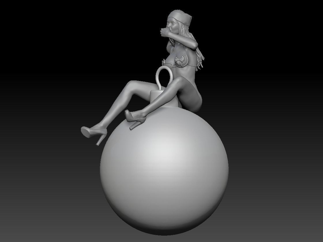 WRECKING BALL CHRISTMAS GIRL 3D print model_2