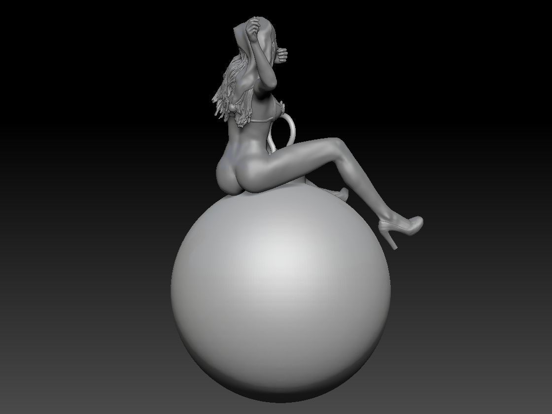 WRECKING BALL CHRISTMAS GIRL 3D print model_4