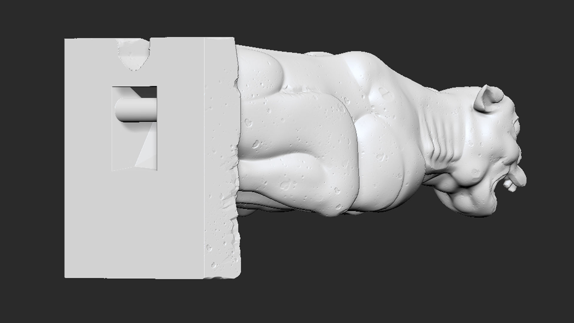Gargoyle02  3D print model_4