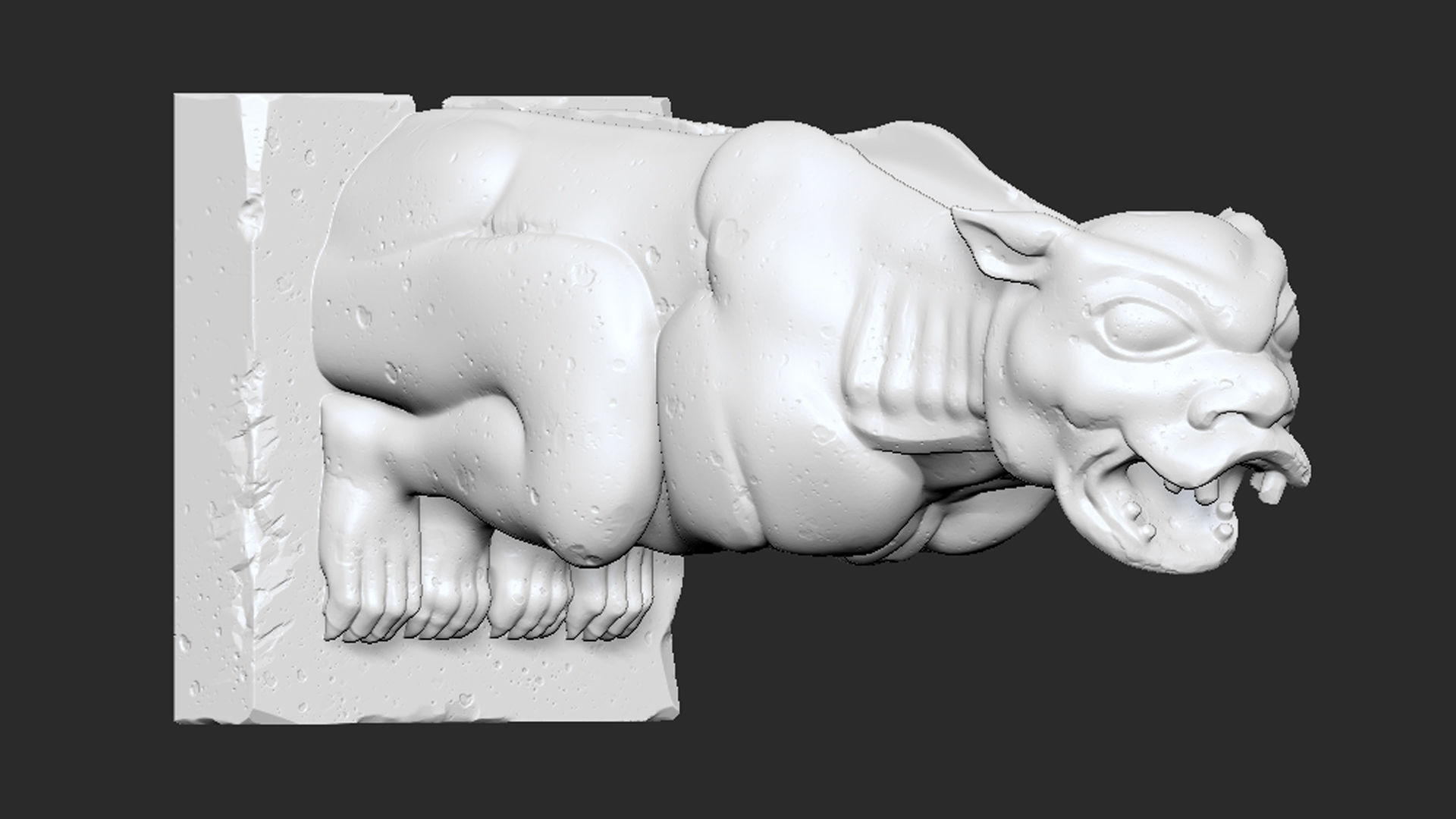 Gargoyle02  3D print model_2