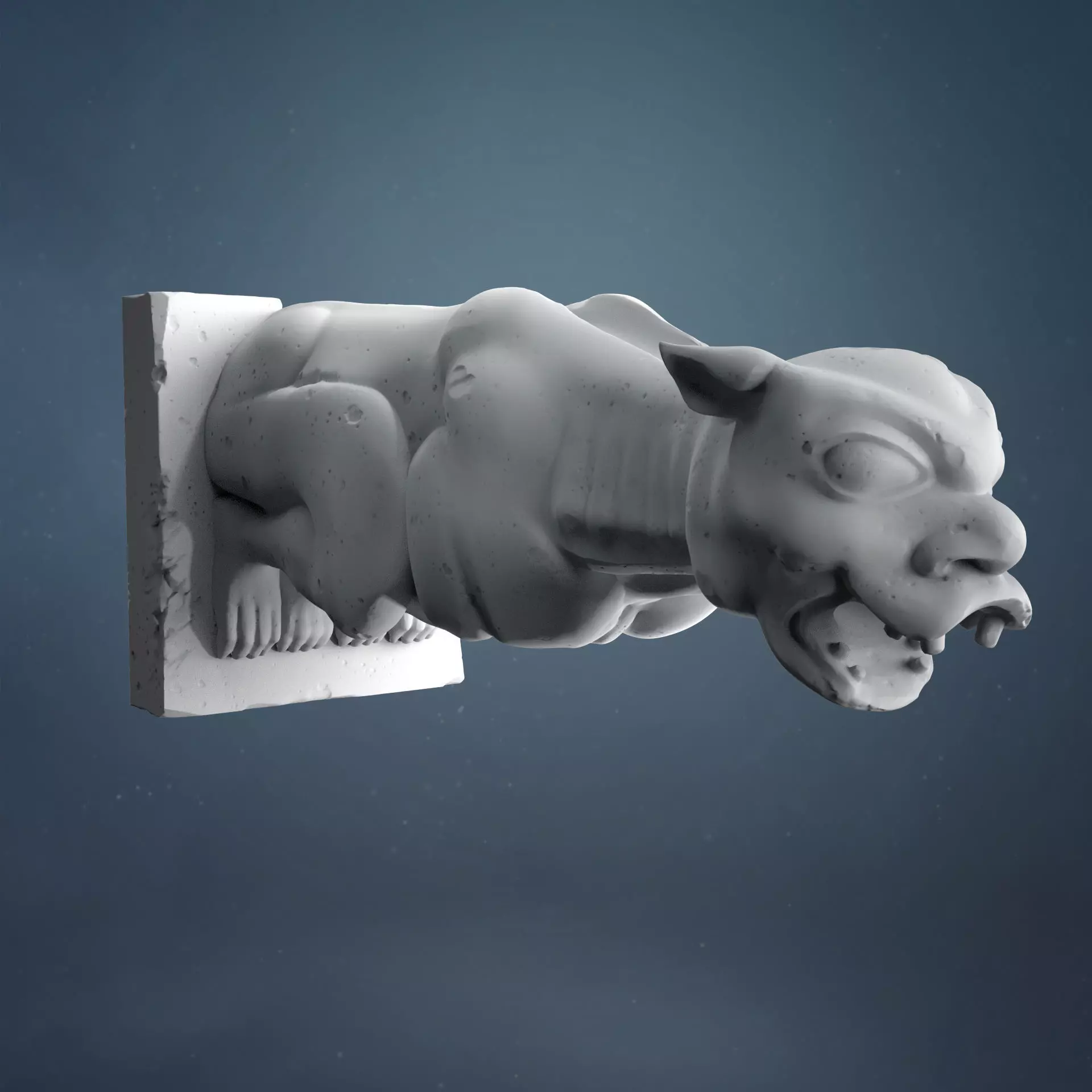 Gargoyle02  3D print model_0