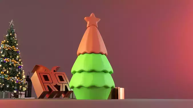 Starlit Christmas Tree V2 3D print model