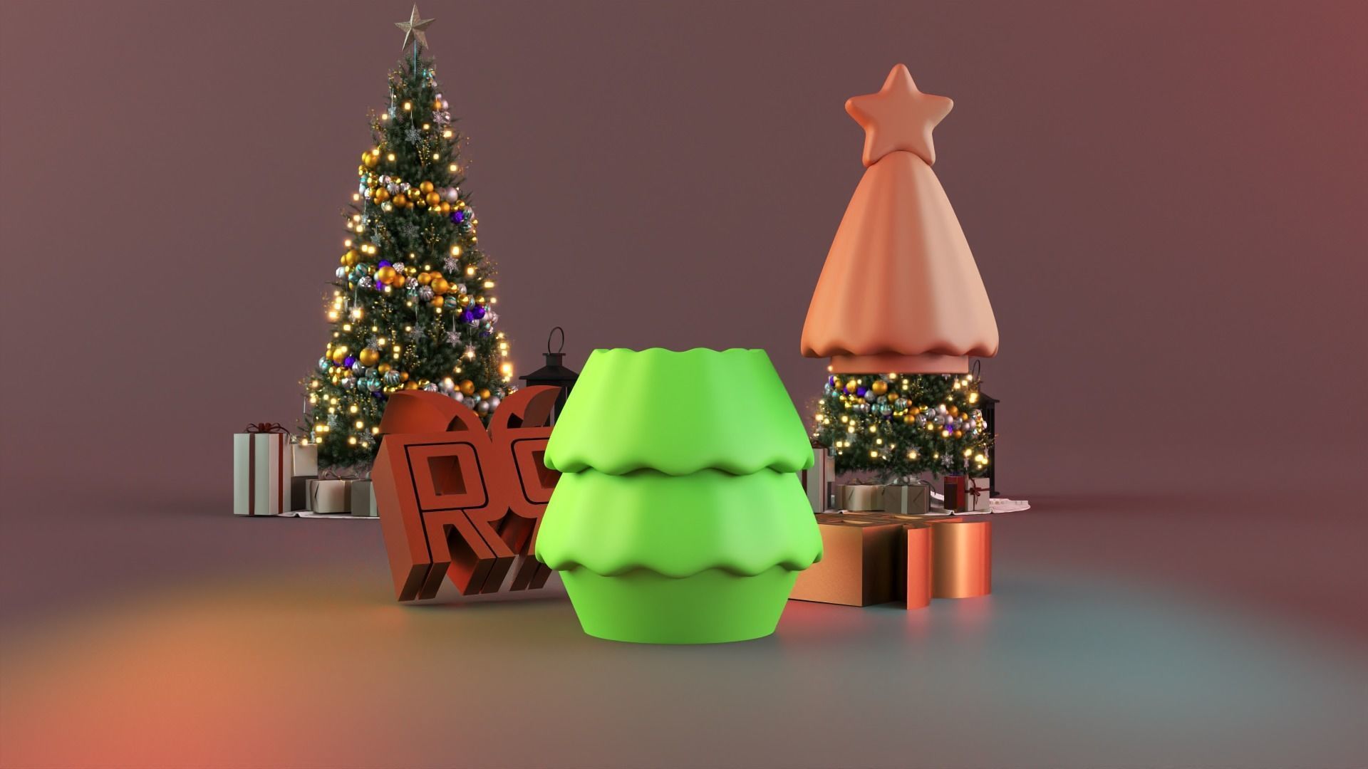 Starlit Christmas Tree V2 3D print model_2
