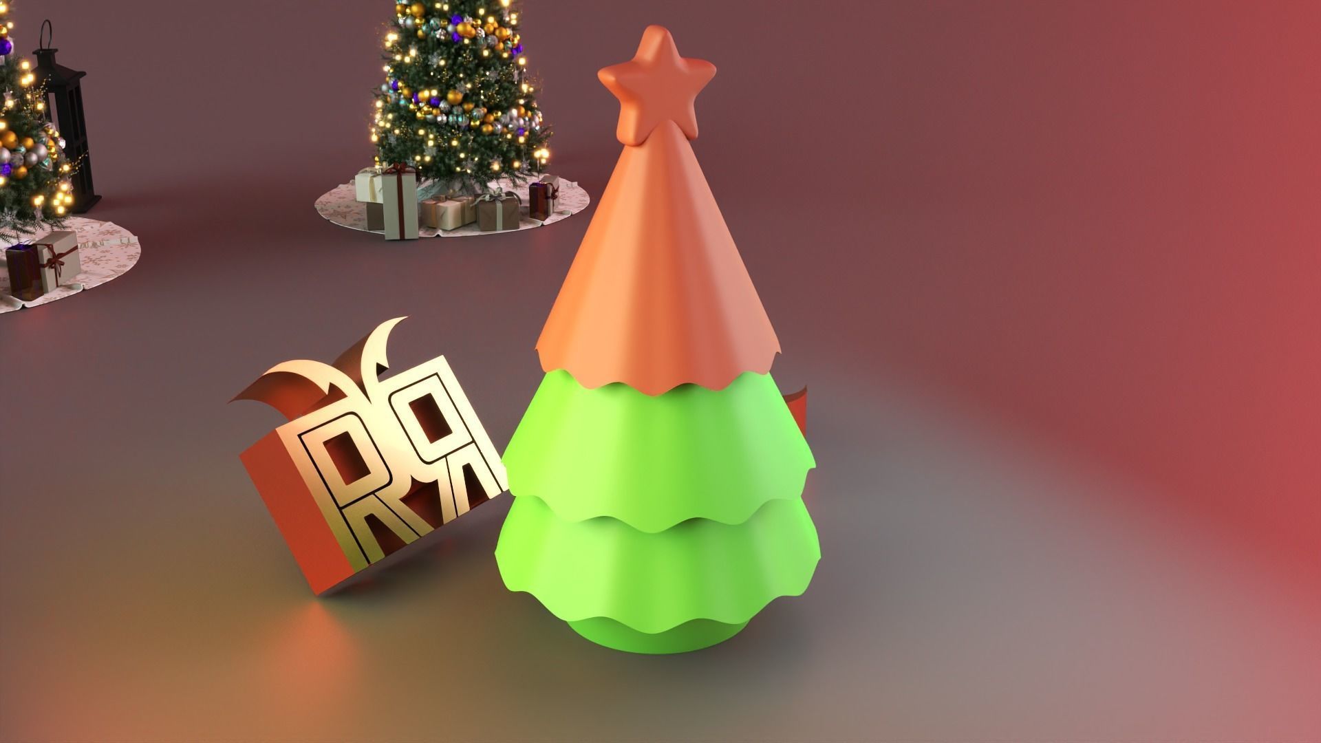 Starlit Christmas Tree V3 3D print model_5