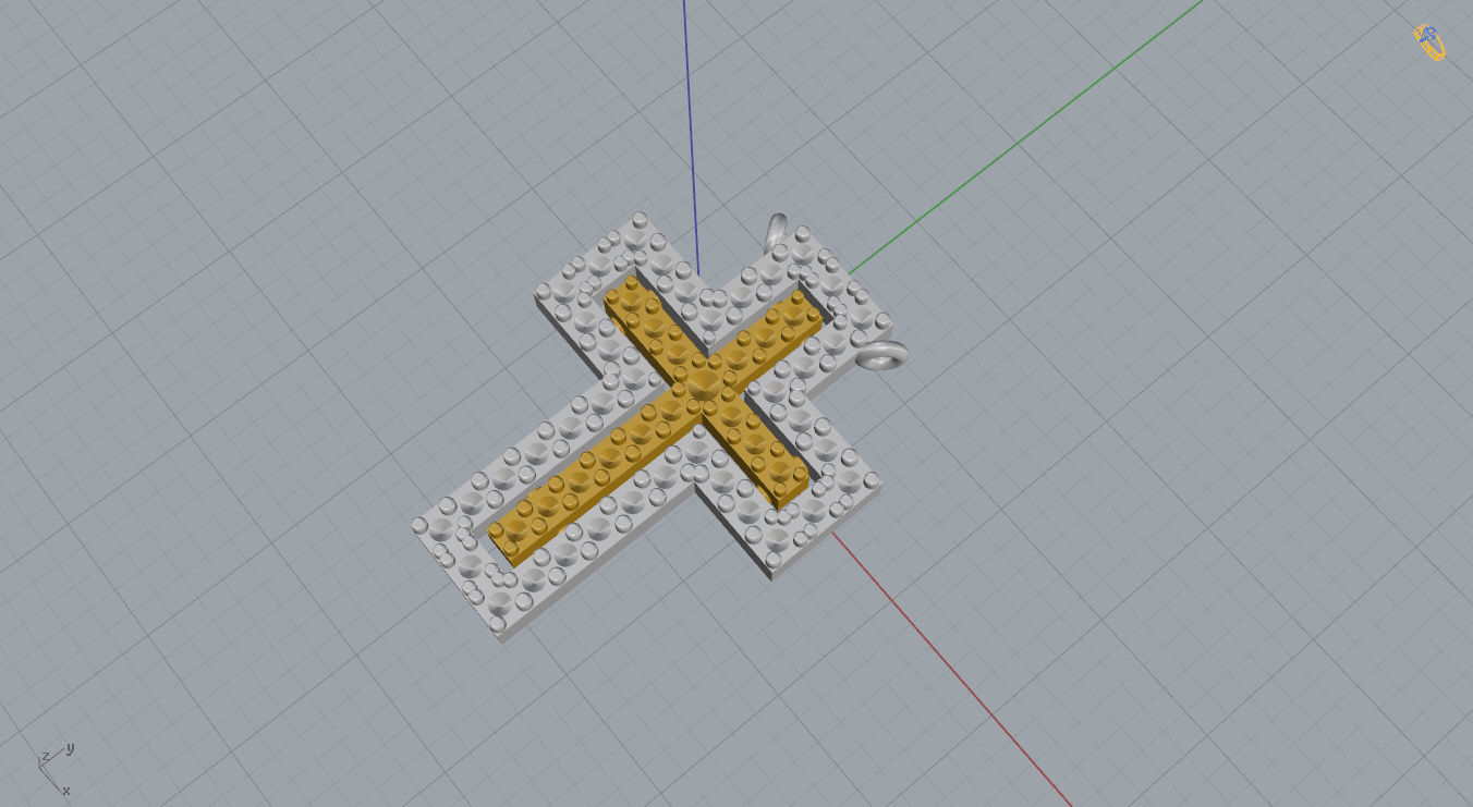 Cross Pendant 3D print model_16