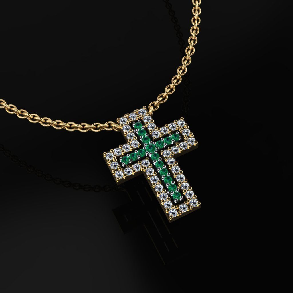 Cross Pendant 3D print model_2