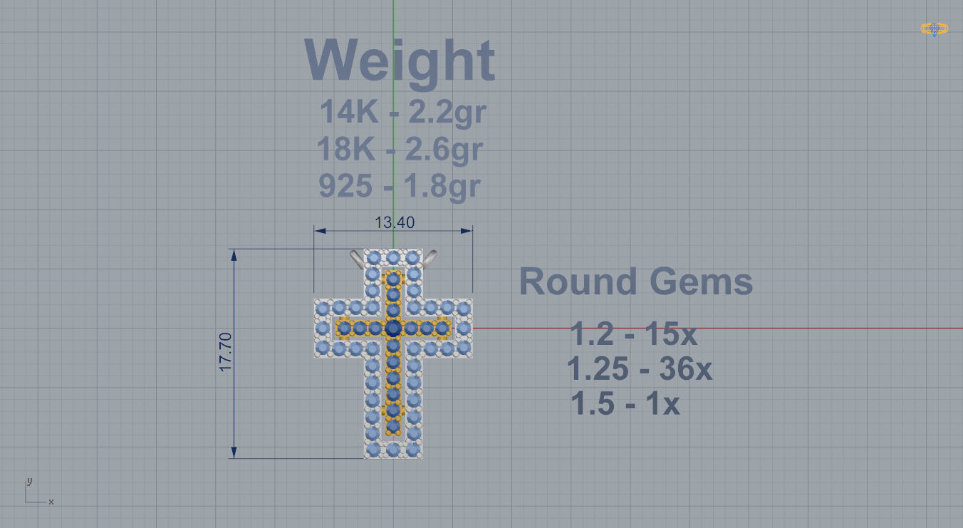 Cross Pendant 3D print model_7