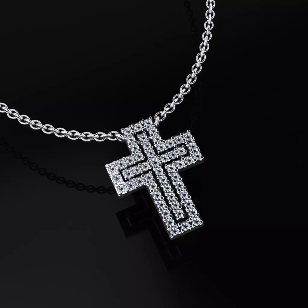 Cross Pendant 3D print model_0
