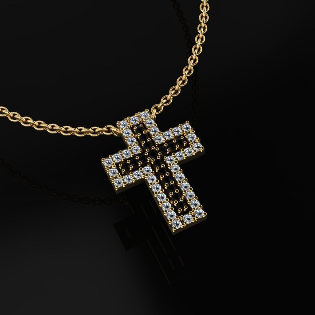 Cross Pendant 3D print model_3