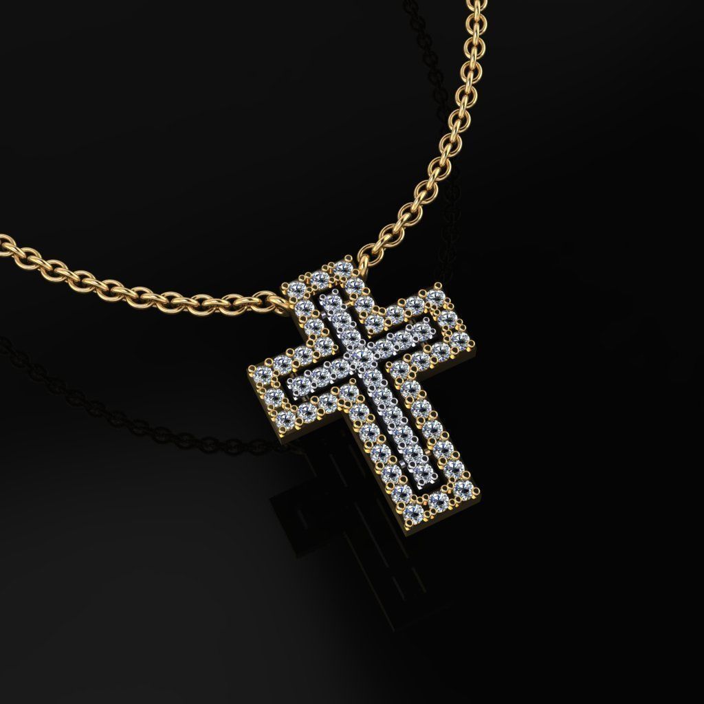 Cross Pendant 3D print model_4