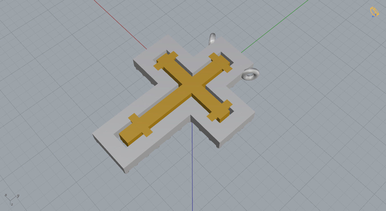 Cross Pendant 3D print model_15