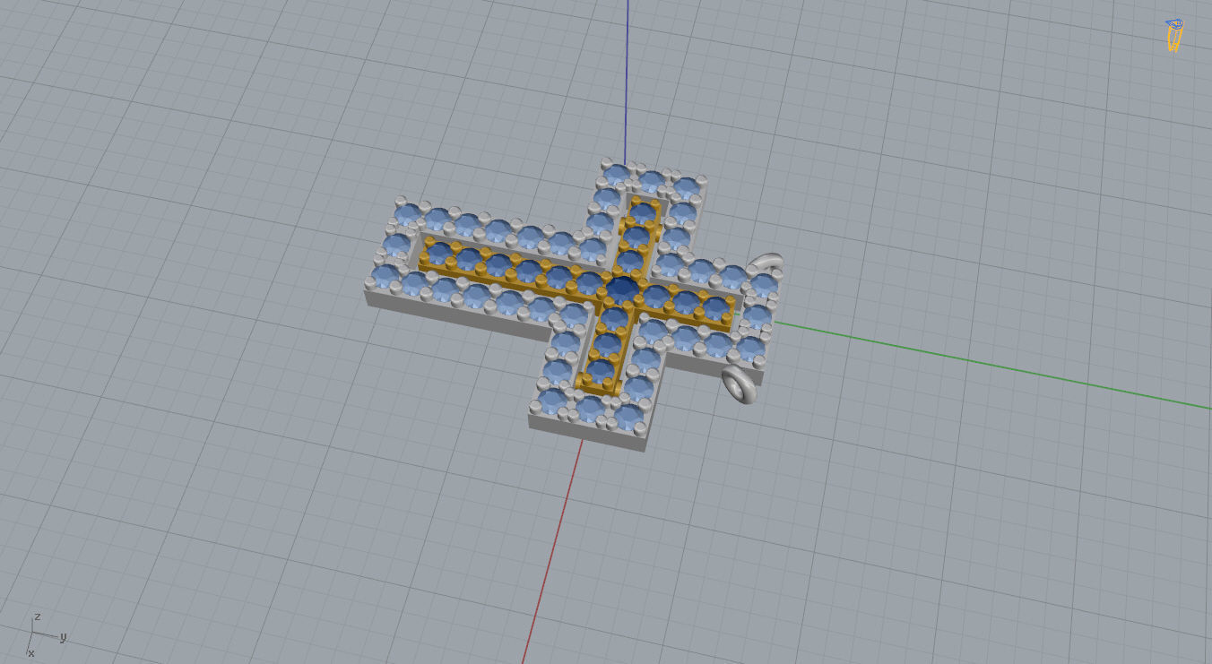Cross Pendant 3D print model_14