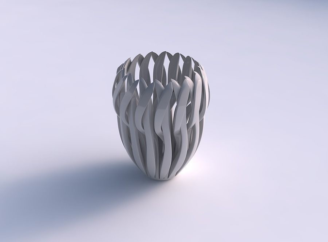 Bowl funnel with twisted sharp muscle structure long neck