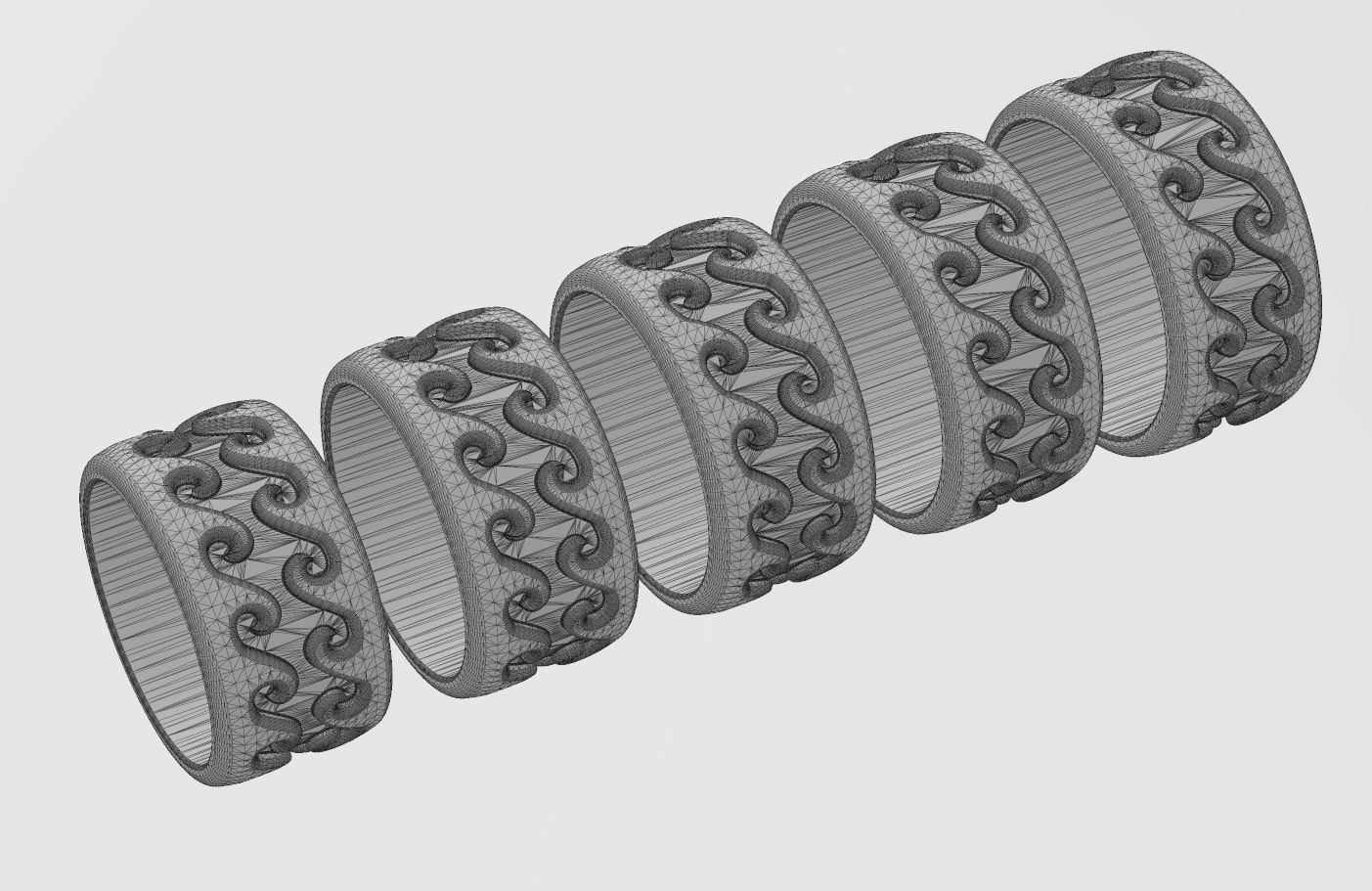 Wave engraving pattern fashion band US sizes 6to10 3D print model_13