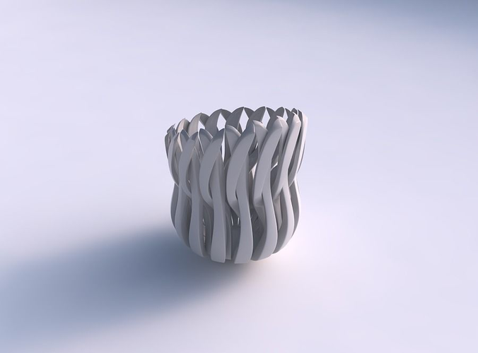 Bowl funnel with twisted sharp muscle structure long top