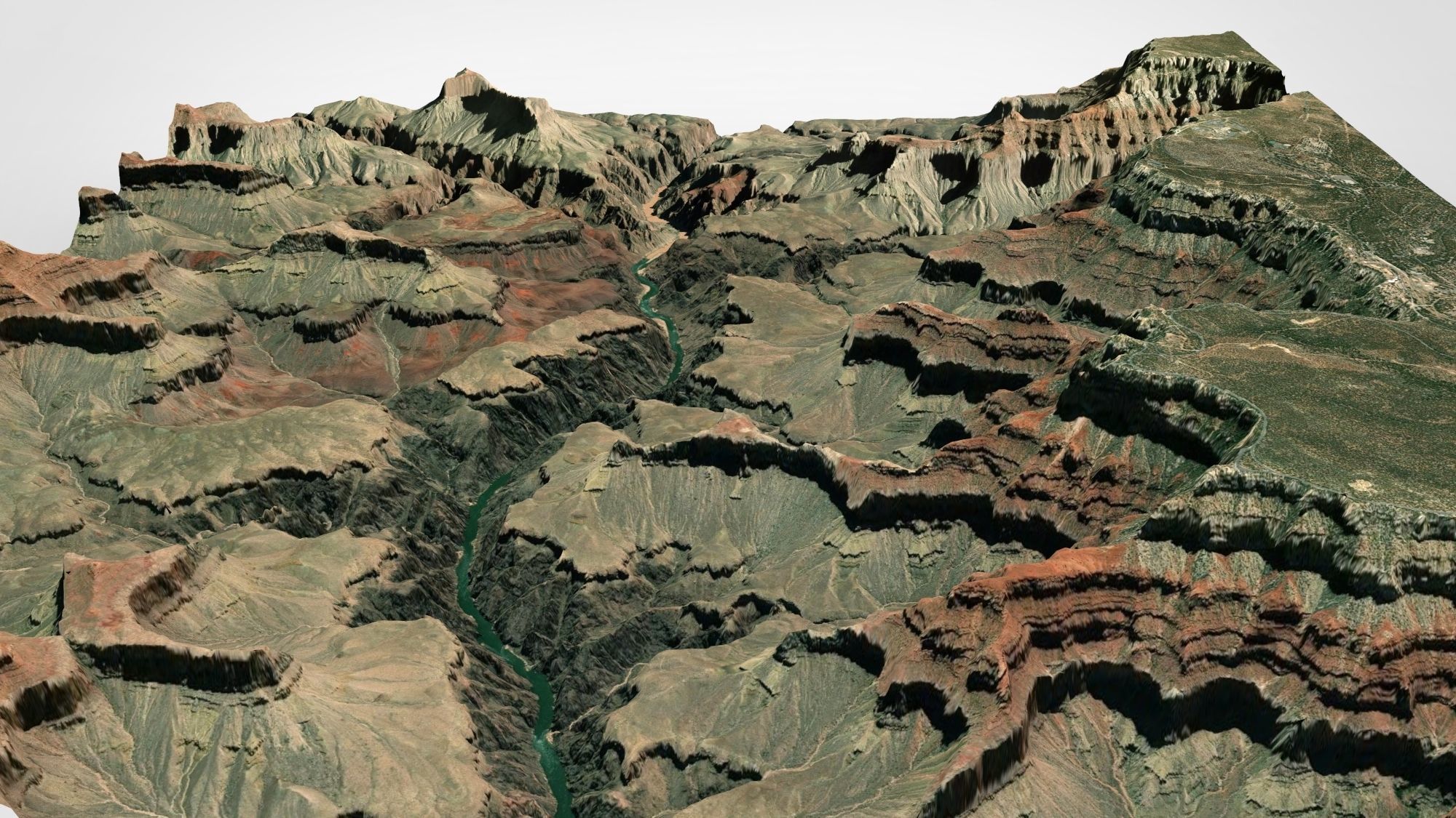 Mountain landscape Grand Canyon Arizona USA 3D model_2