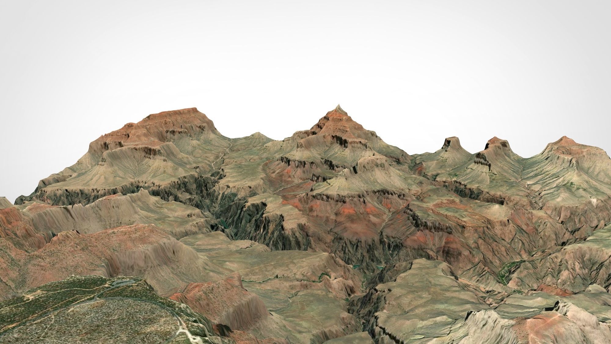 Mountain landscape Grand Canyon Arizona USA 3D model_9
