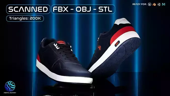 3D Scanned and Optimised Shoe - 3 3D model