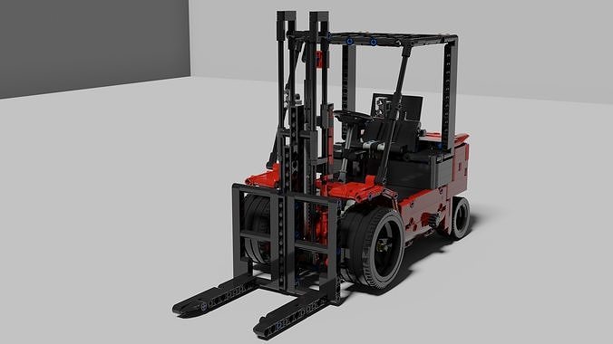 Lego Forklift Technic Free low-poly 3D model