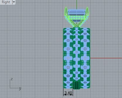 Emerald Diamond Ring With Two Bands 3751 3D print model_6