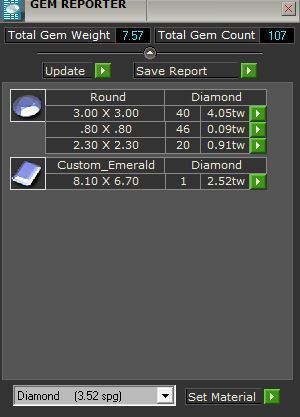 Emerald Diamond Ring With Two Bands 3751 3D print model_8