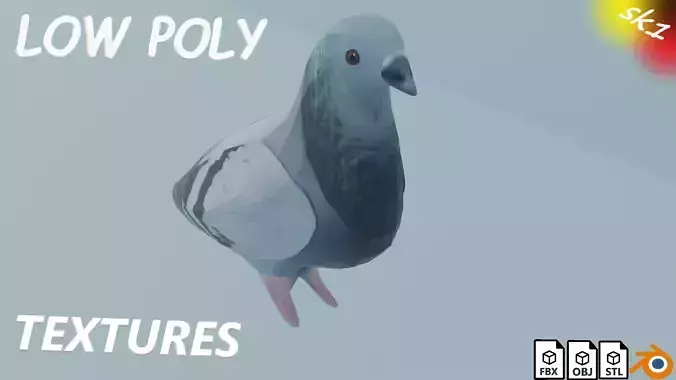 pigeon Low-poly 3D model