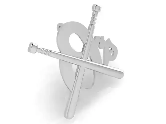 Pendant with Snake and Baseball Bat 3762