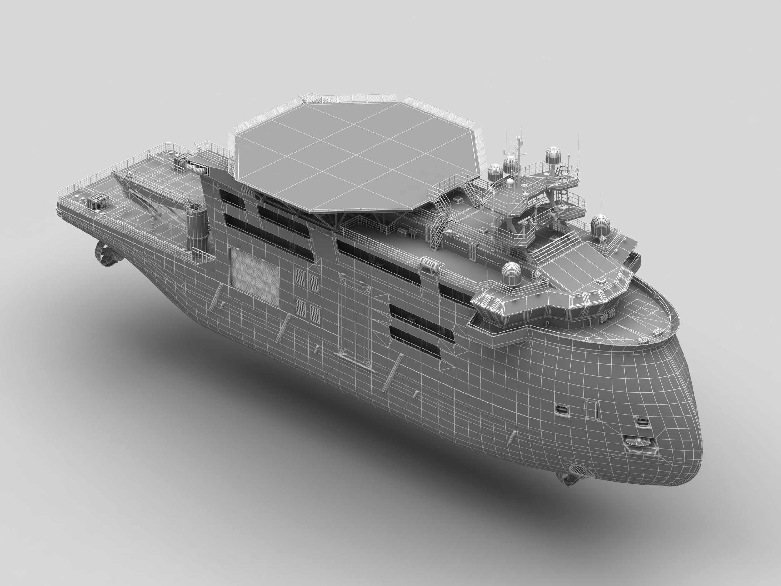 Offshore Construction Vessels OCV Orange 3D model_10