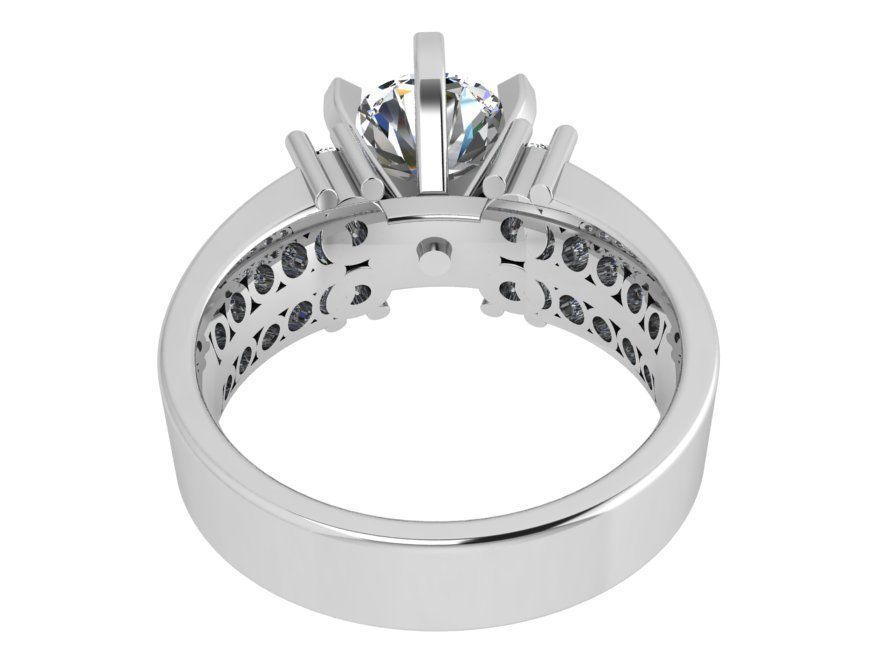 6 Pronged Setting Diamond Ring 3767 3D print model_3