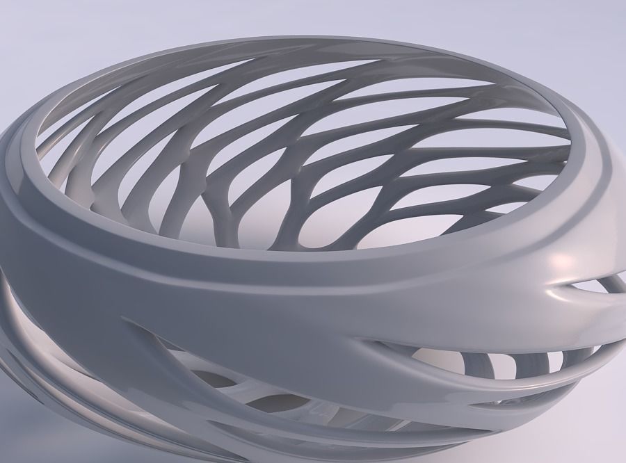 Bowl extra wide with smooth beveled cuts and extruded top twi... 3D print model_0